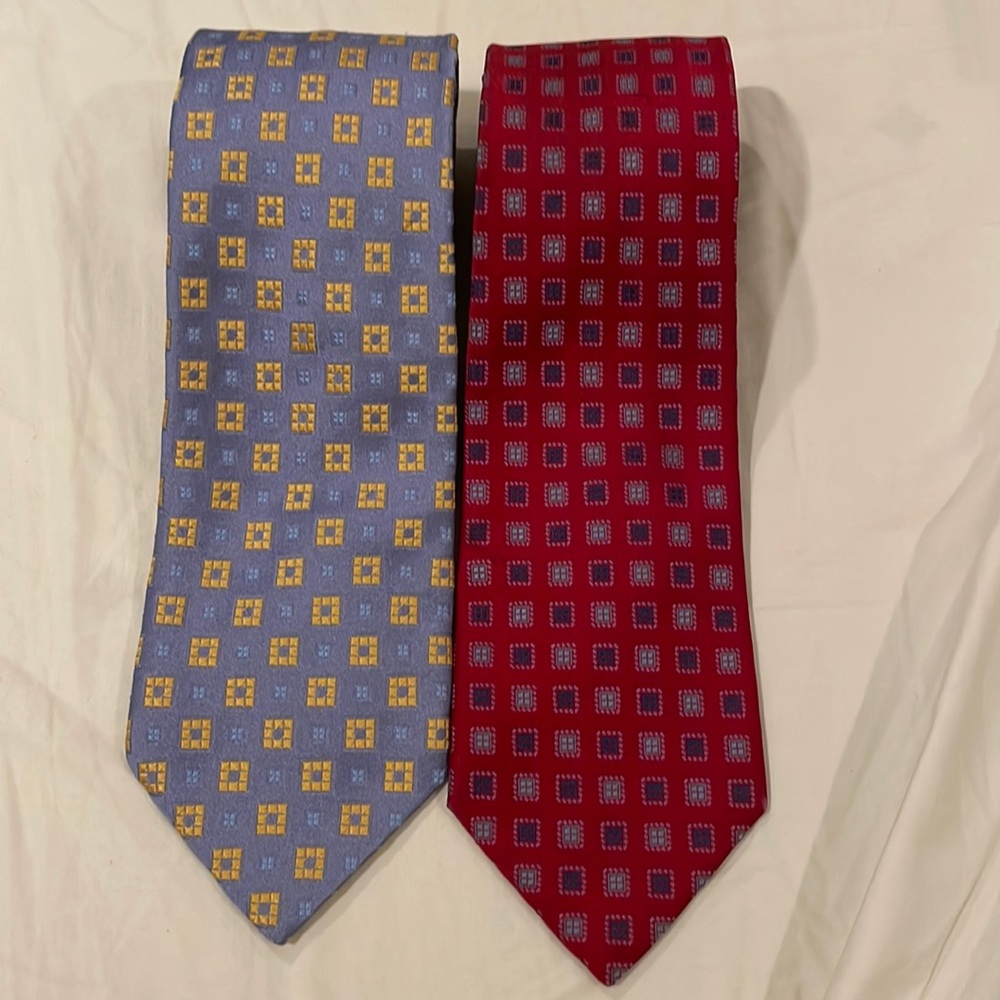 Lot of 2 Charvet silk ties